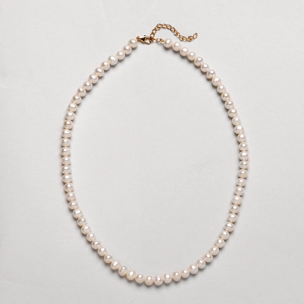 AC Classic Freshwater necklace 40+5 cm, 6 mm