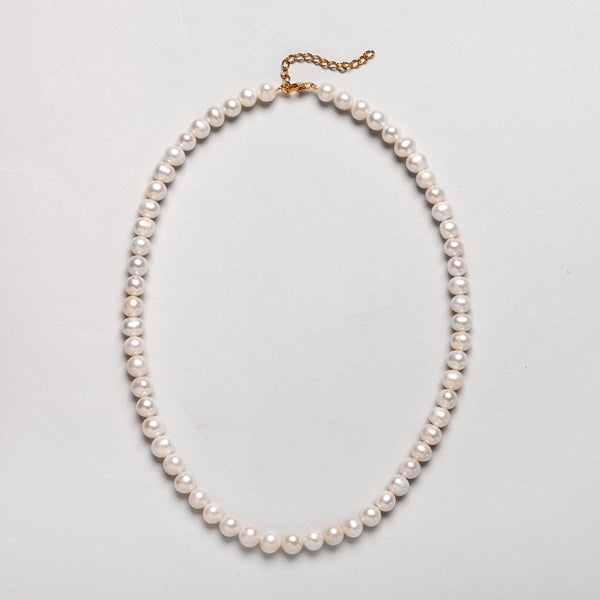 AC Classic Freshwater necklace 40+5 cm, 8 mm