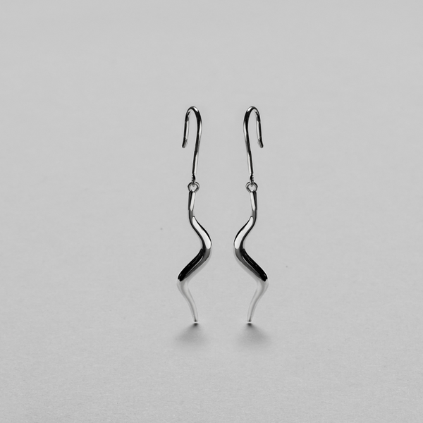 Ripple Statement Earring, 925S Sterling silver plated